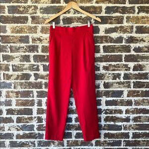 Ann Taylor Pintucked Red Pants XS